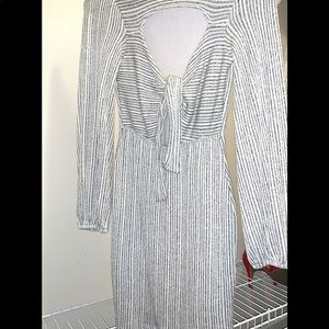 Grey/white mini dress